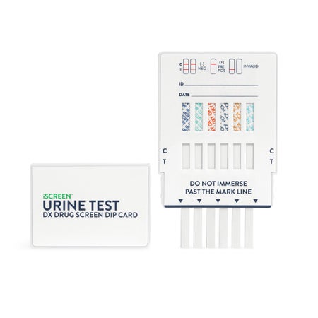 Drugs of Abuse Test Kit iScreen® AMP, COC, OPI, PCP, THC 25 Tests CLIA Non-Waived