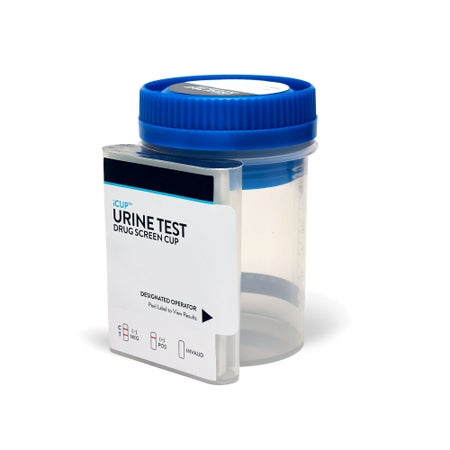 Drugs of Abuse Test Kit iCup® A.D. AMP, BAR, BZO, COC, mAMP/MET, MTD, OPI, TCA, THC (CR, GL, NI, OX, pH, SG) 25 Tests CLIA Non-Waived