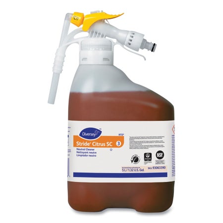Floor Cleaner Diversey™ Stride® Liquid Concentrate 5 Liter Bottle Citrus Scent RTD® Dispensing System