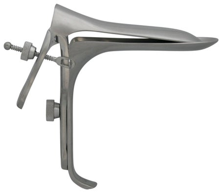 Vaginal Speculum BR Surgical Graves NonSterile Surgical Grade German Stainless Steel Small Right Side Open Reusable Without Light Source Capability