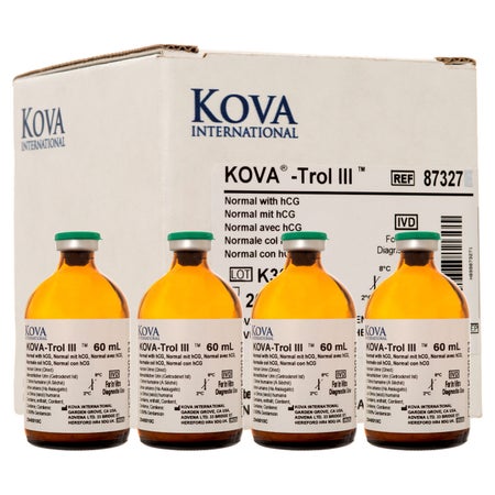 Urine Chemistry Control KOVA-Trol® III Urine Dipstick Testing Normal Level with hCG 4 X 60 mL
