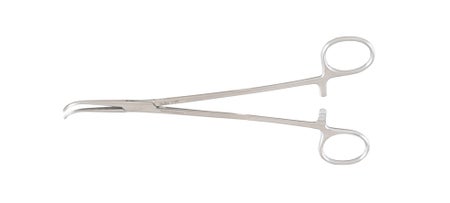 Thoracic Forceps Miltex® Gemini-Mixter 8 Inch Length OR / Surgical Grade German Stainless Steel NonSterile Locking Finger Ring Handle Full Curved Delicate, Serrated Tips