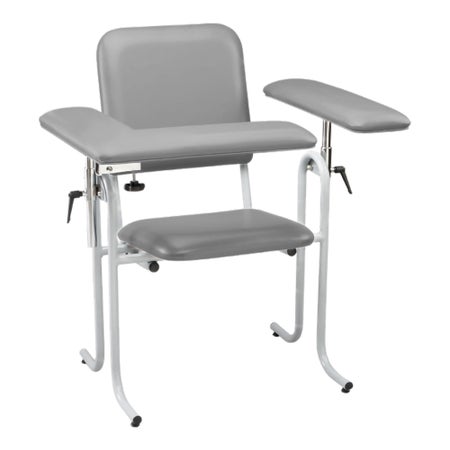 Blood Drawing Chair McKesson 1 Fixed Armrest, 1 Flip Up Armrest Gray 500 lbs. Weight Capacity