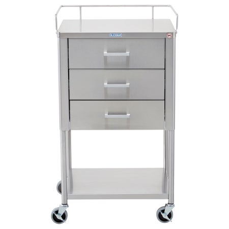Instrument Table Saturn 20 X 16 X 34 Inch Stainless Steel 3 Drawers