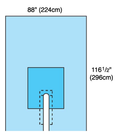 Orthopedic Drape HD Split Drape 88 W X 115-3/4 L Inch Sterile