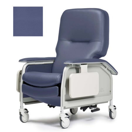Recliner Lumex® Royal Blue Vinyl Casters