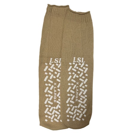 Slipper Socks Unisex Adult X-Large Single Tread Single Patient Use Beige