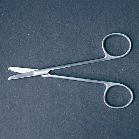 Stitch Scissors McKesson Argent™ Littauer 5-1/2 Inch Length Surgical Grade Stainless Steel NonSterile Finger Ring Handle Straight Blunt Tip / Blunt Tip