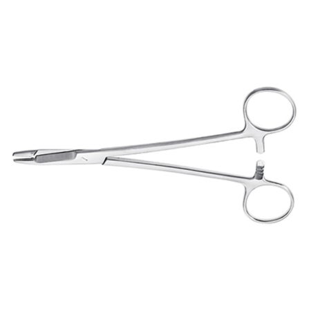 Needle Holder McKesson Argent™ Olsen-Hegar 6-1/2 Inch Length Serrated Jaws Finger Ring Handle