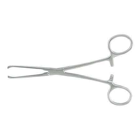 Tissue Forceps McKesson Argent™ Allis 6 Inch Length OR / Surgical Grade German Stainless Steel NonSterile Locking Finger Ring Handle Straight 5 X 6 Teeth