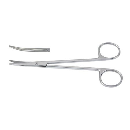Dissecting Scissors McKesson 5-1/2 Inch Length Floor / Office Grade Pakistani Stainless Steel NonSterile Finger Ring Handle Straight, Beveled Blunt Tip / Blunt Tip