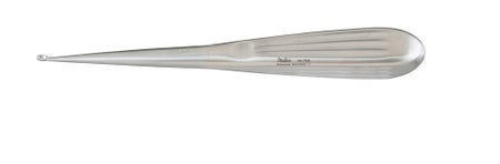 Mastoid Curette Miltex® Spratt-Bruns 6-1/2 Inch Length Hollow Handle with Grooves Size 5 Tip Oval Cup Tip