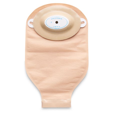 Ostomy Pouch Nu-Flex™ Nu-Comfort™ Two-Piece System Oval B, Convex, Trim to Fit 1-1/8 to 2 Inch Stoma Drainable