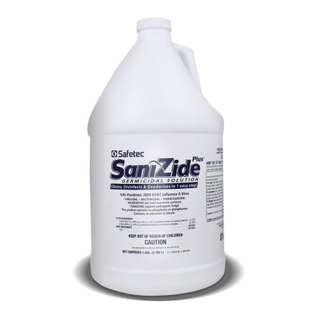 Surface Disinfectant Cleaner SaniZide Plus® Broad Spectrum Manual Pour Liquid 1 gal. Jug Ammonia Scent NonSterile