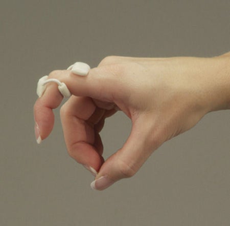 Finger Splint DeRoyal® Medium Without Fastening Left or Right Hand White