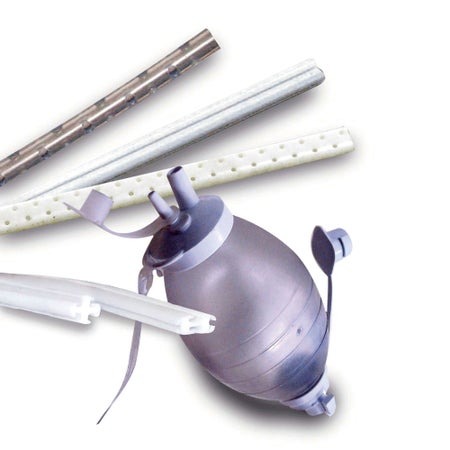 Wound Drain Tube S-Vac® Round Hubless Type With Trocar 4 Channel Type 15 Fr. Size Sterile
