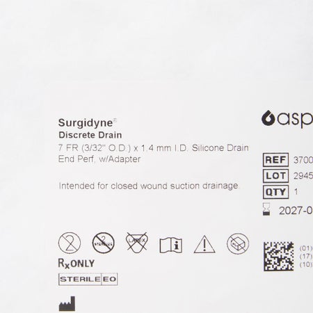 Wound Drain Tube McKesson Brand Round Type Without Attachment Round Perforated Channel Type 7 Fr. Size Sterile