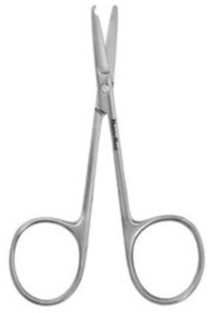 Stitch Scissors Economy Spencer 5-1/2 Inch Length Floor / Office Grade Pakistani Stainless Steel NonSterile Finger Ring Handle Curved Blunt Tip / Blunt Tip