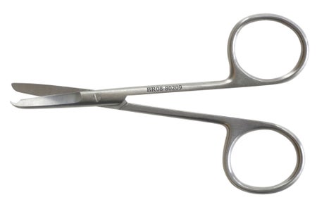 Stitch Scissors BR Surgical Spencer 3-1/2 Inch Length OR / Surgical Grade German Stainless Steel NonSterile Finger Ring Handle Straight Blunt Tip / Blunt Tip