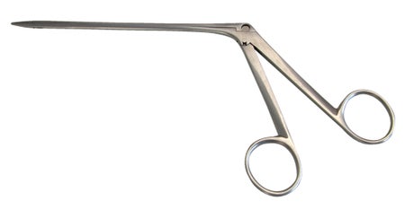 Alligator Forceps BR Surgical Noyes 5-3/4 Inch Length OR / Surgical Grade German Stainless Steel NonSterile NonLocking Finger Ring Handle Straight Serrated Tips