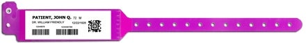 Identification Wristband Sentry® Bar Code LabelBand® Barcoded Band Permanent Snap Without Legend