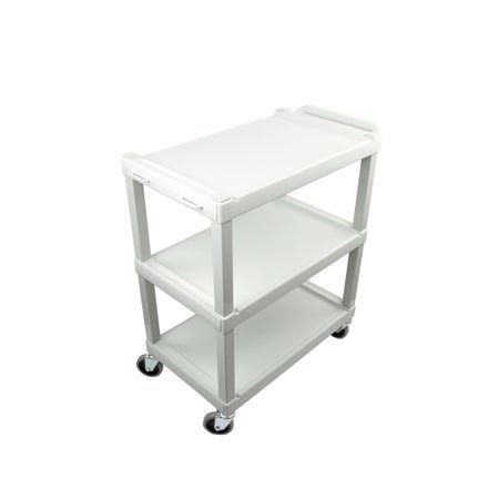 Utility Cart Polyethylene Frame 17-1/55 X 26-3/4 X 39-1/55 Inch Beige 15 X 24 Inch Shelves