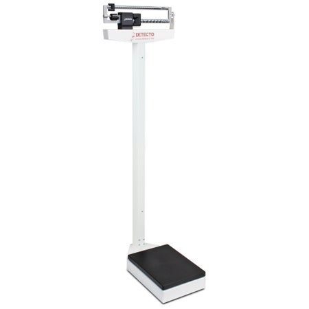 Physician Scale with Height Rod Detecto® Balance Beam Display 400 lbs. / 181 kg Capacity White Analog
