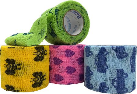 Cohesive Bandage CoFlex® NL 3 Inch X 5 Yard Self-Adherent Closure Kid Design (Assorted Print) NonSterile 12 lbs. Tensile Strength