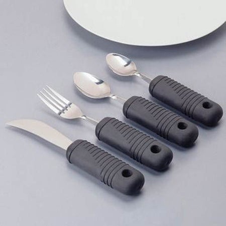 Flexible Fork Sure Grip™ General Purpose Silver / Black Rubber / Stainless Steel