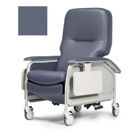 Recliner Lumex® Deluxe Clinical Care Blue Ridge Vinyl Casters 350 lbs. Weight Capacity