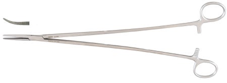 Deep Surgery Forceps Miltex® Bridge 11 Inch Length OR / Surgical Grade German Stainless Steel NonSterile Locking Finger Ring Handle Curved Very Delicate, Serrated Tips