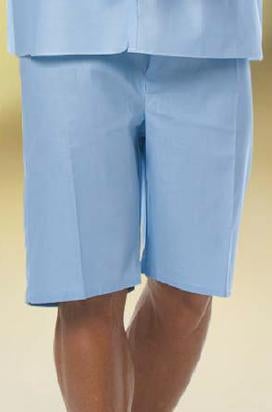 Pajama Shorts EZ Glide® Large Light Blue Adult Unisex