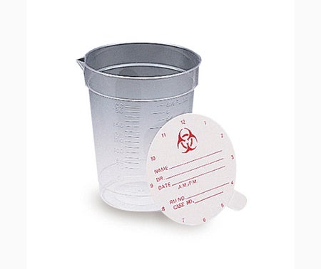 Specimen Container with Pour Spout Vollrath 192 mL (6.5 oz.) Paper Lid NonSterile