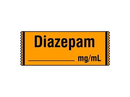 Drug Label Shamrock Syringe Label Diazepam____mg/mL Orange 1/2 X 1 Inch