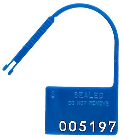 Padlock Seal RD Plastics Numbered Blue Plastic