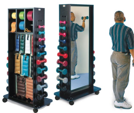 Combination Weight / Storage Rack With Equipment 18 X 30 X 72 Inch Black