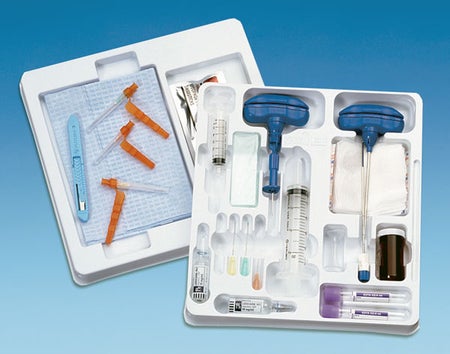 Bone Marrow Biopsy / Aspiration Tray Safe-T™ Plus Bone Marrow Jamshidi® T-Handle