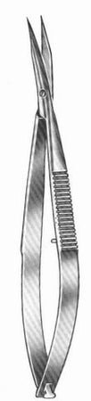 Tenotomy Scissors Hermann Medizintechnik Westcott 4-1/2 Inch Length OR / Surgical Grade German Stainless Steel NonSterile Thumb Handle Curved Sharp Tip / Sharp Tip