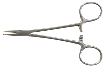 Needle Holder Webster 5 Inch Length Smooth Jaws Finger Ring Handle