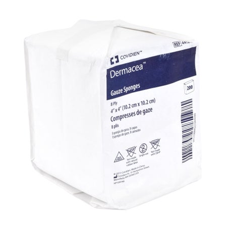 Gauze Sponge Dermacea™ 4 X 4 Inch 8-Ply NonSterile 200 per Pack