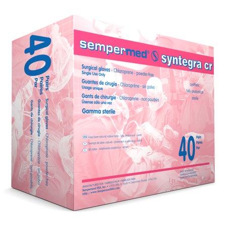 Surgical Glove Sempermed® Syntegra CR Size 8.5 Sterile Polyisoprene Standard Cuff Length Fully Textured Ivory Not Chemo Approved