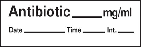 Drug Label Barkley® Anesthesia Label Tape _Reglan_mg/mL Date_Time_Int_ White 1/2 X 1-1/2 Inch