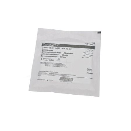 Drain Sponge Dermacea™ 4 X 4 Inch 6-Ply Sterile 2 per Pack