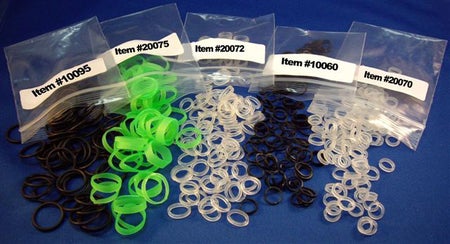 Elastic O-Ring 5/16 Inch, Clear, 100 per Bag For Temperature Prove Covers