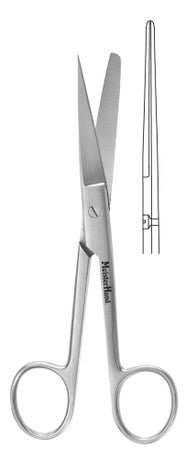 Operating Scissors MeisterHand® 5-1/2 Inch Length OR / Surgical Grade German Stainless Steel NonSterile Finger Ring Handle Straight Sharp Tip / Blunt Tip