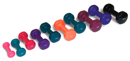 Dumbbell Set 10 Piece Set 1 lbs. / 2 lbs. / 3 lbs. / 4 lbs. / 5 lbs. / 6 lbs. / 7 lbs. / 8 lbs. / 9 lbs. / 10 lbs.