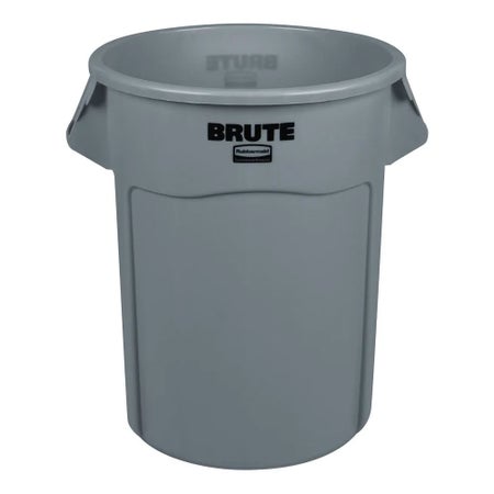 Trash Can Rubbermaid® Brute® 220 Quart / 55 gal. Gray Plastic Round
