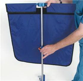 Rolling Radiation Shield 23-1/2 X 24 Inch, Royal Blue, Aluminum, Steel