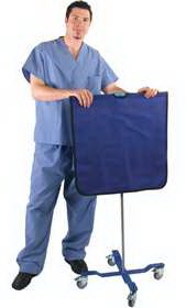 Rolling Radiation Shield 23-1/2 X 24 Inch, Royal Blue, Aluminum, Steel
