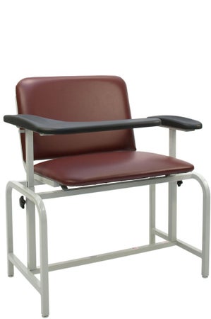 Blood Drawing Chair 575 XL Series Single Adjustable Flip Up Armrestrest Hunter Green 450 lbs. Weight Capacity
